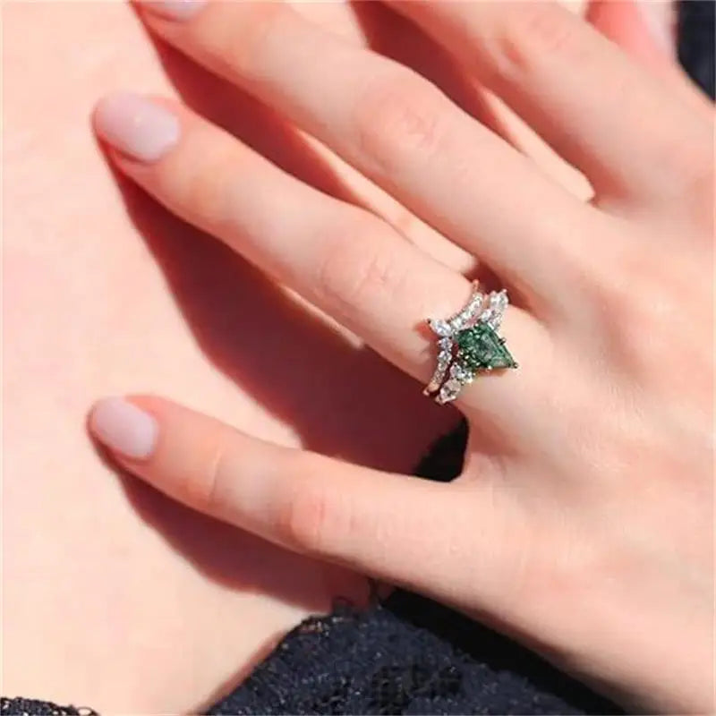 Moss Agate Ring