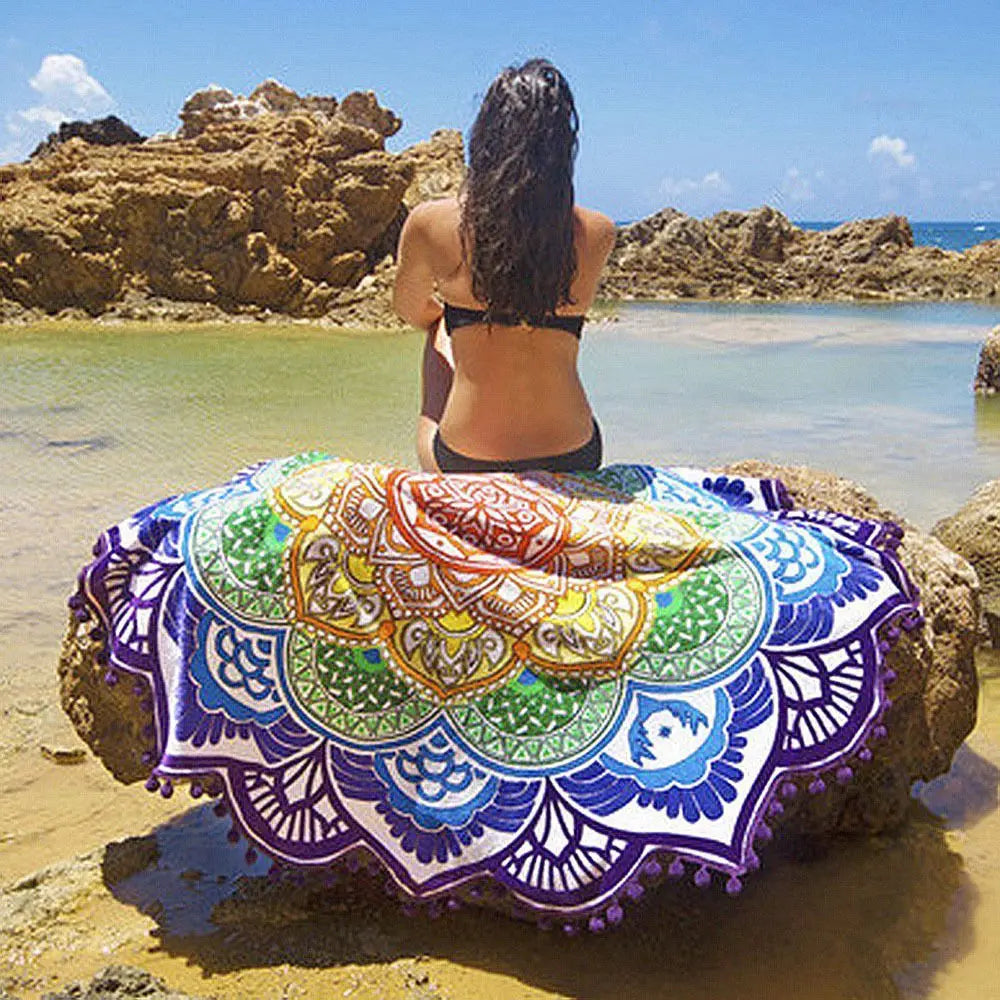Mandala Tassel Beach Throw
