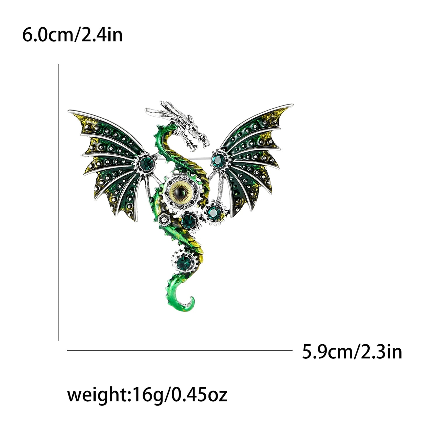 Mechanical Dragon Brooch