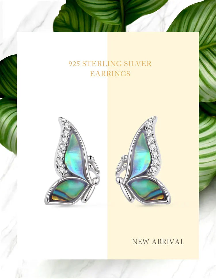 Abalone Butterfly Earrings