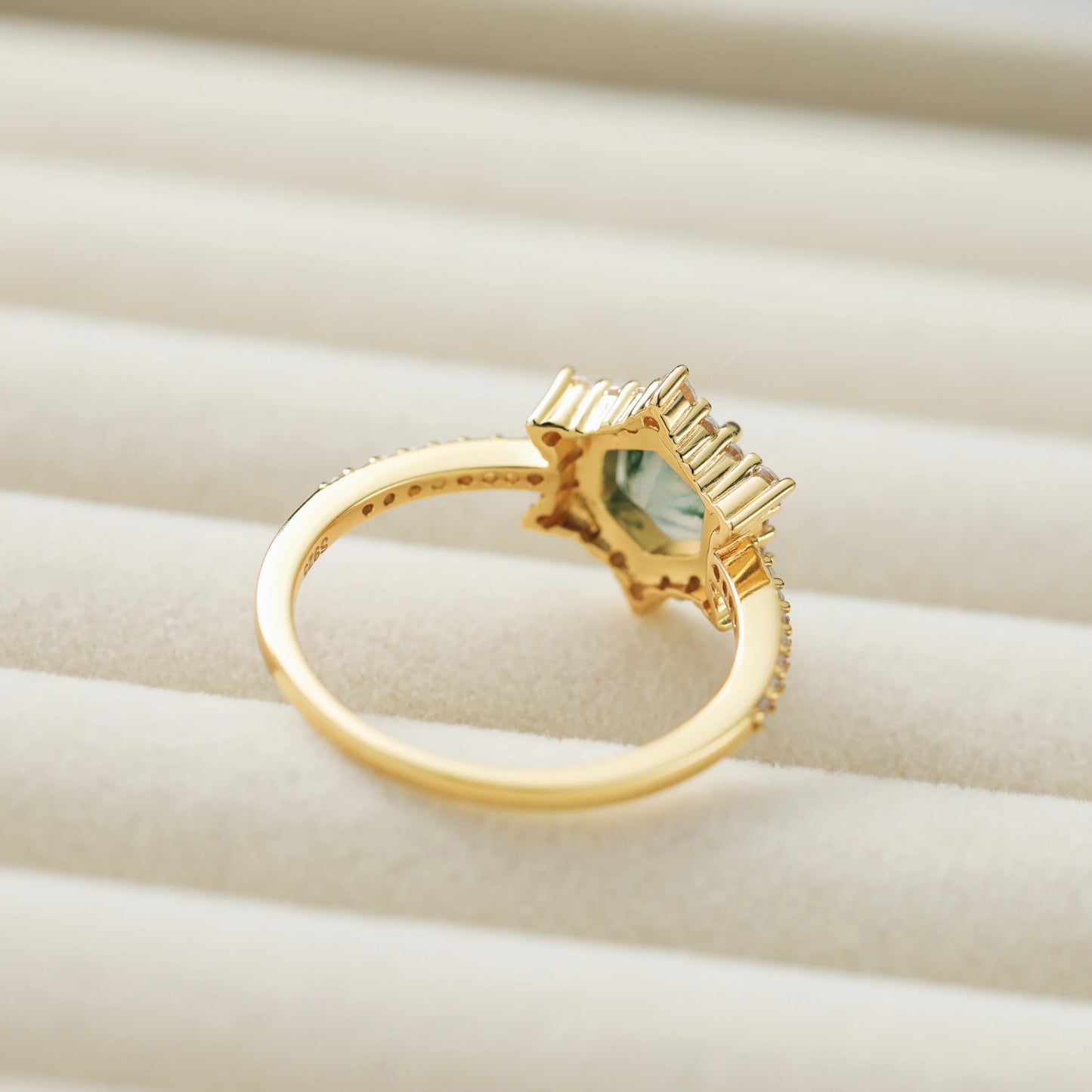 Unique Moss Agate Ring