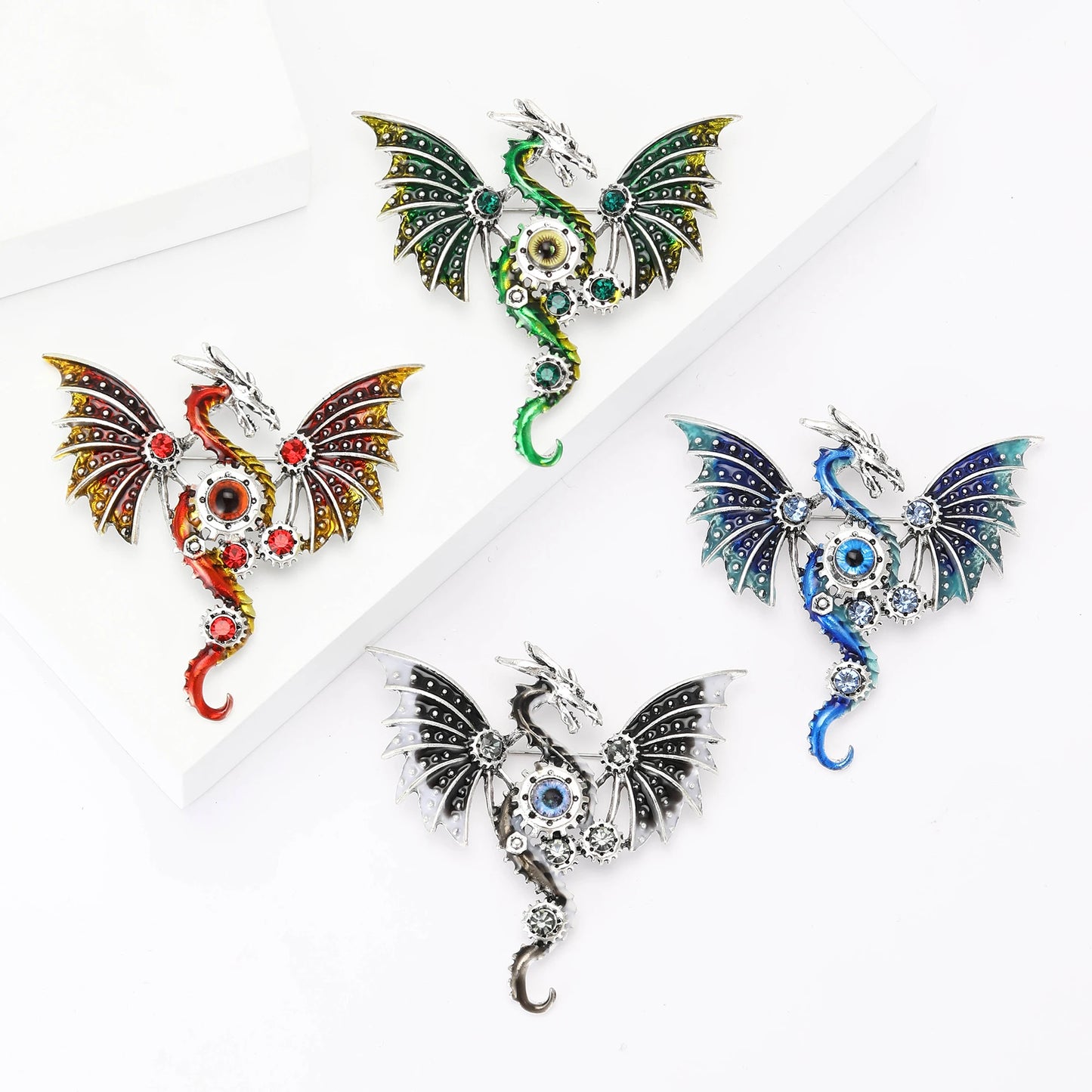 Mechanical Dragon Brooch