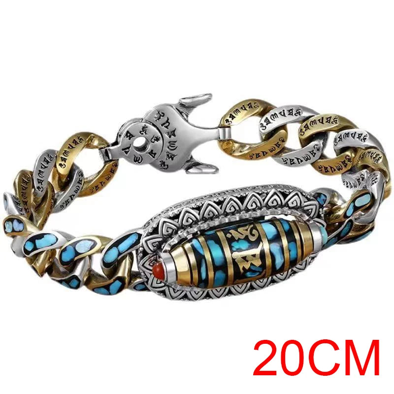 Natural Turquoise Mantra Bracelet