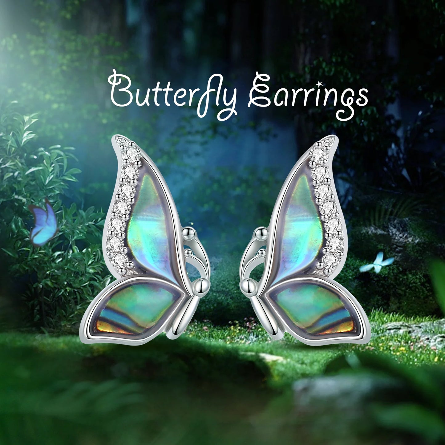 Abalone Butterfly Earrings