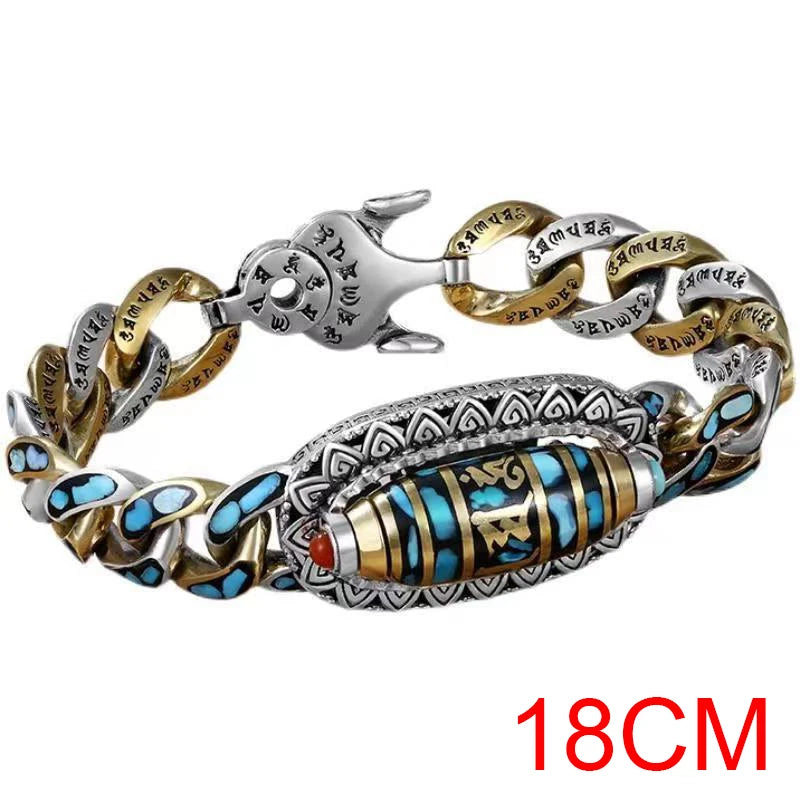 Natural Turquoise Mantra Bracelet